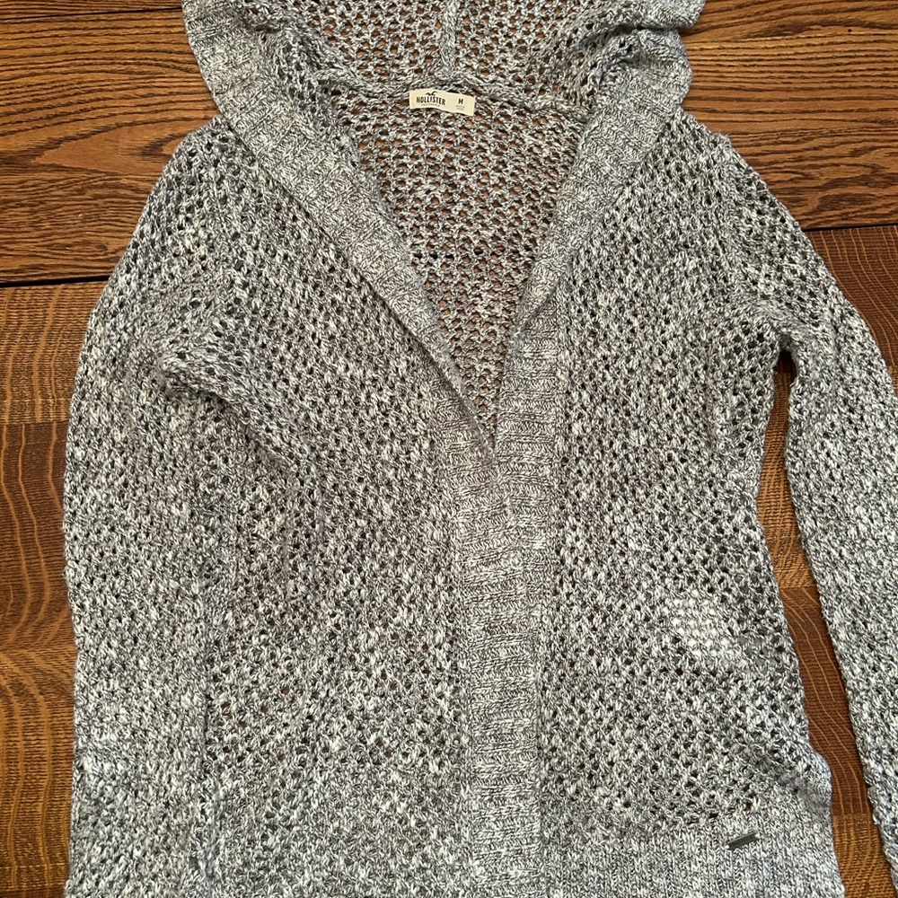 Hollister Gray Open-Knit Women's Cardigan